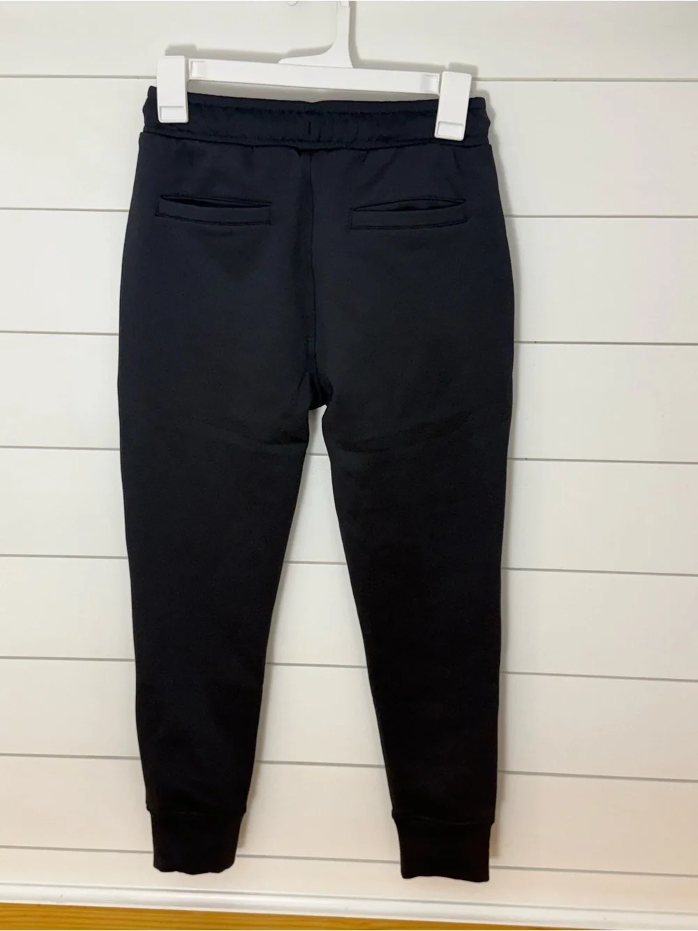 Black Kids Joggers with Light Blue Badge Accents